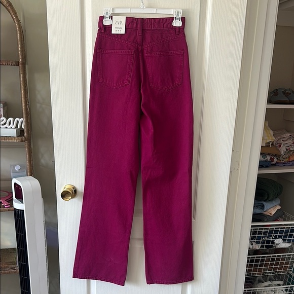 Zara Fuchsia High-Waisted Pants - Picture 2 of 10